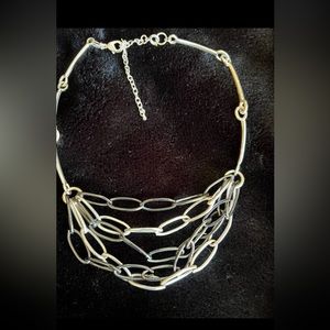 Premier Designs Silver Chain Statement Necklace